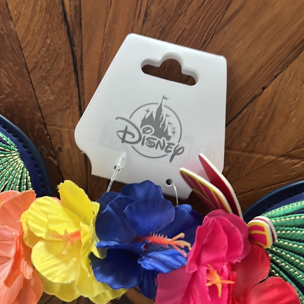 Disney Encanto themed mouse ears headband featuring fabric flowers New - Picture 5 of 10